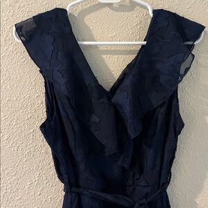 Grace Karin Deep Blue Ruffled Midi Dress - Size L